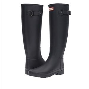 Matte Black Hunter Rain boots
